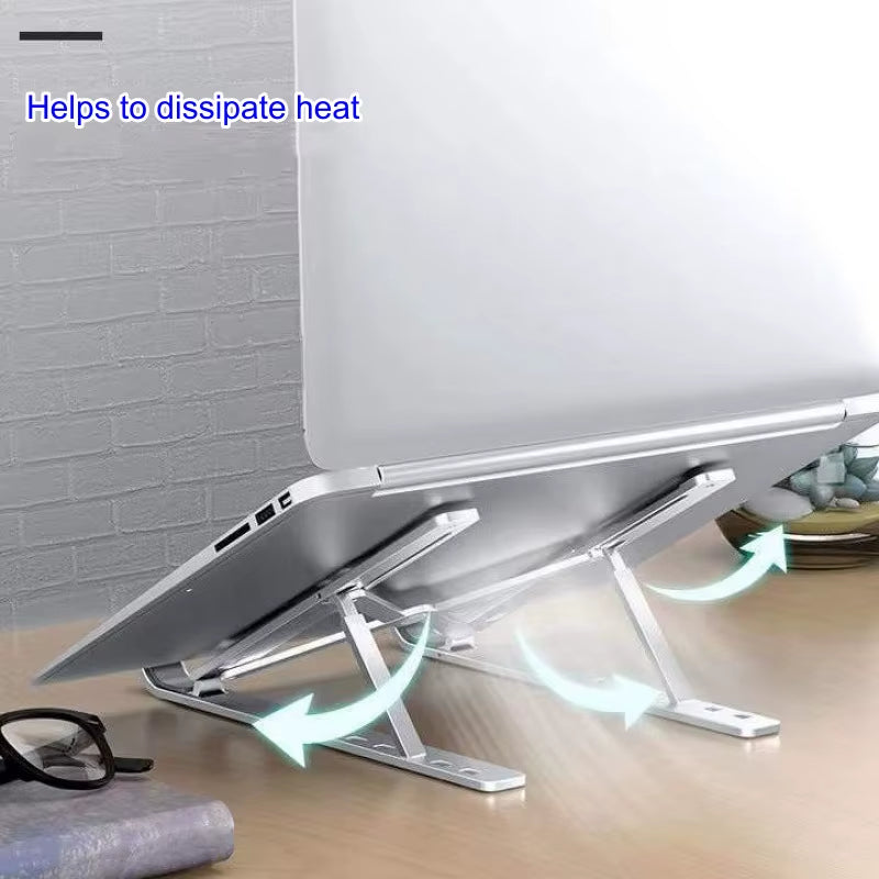 Adjustable Laptop Stand Aluminum Alloy Desktop Holder Foldable Portable Bracket for Macbook Air Pro Notebook Tablet Pad Cooling