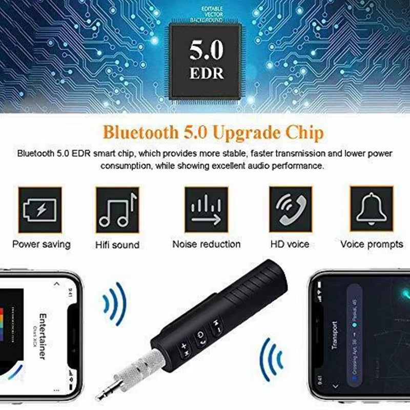 Wireless Bluetooth 5.0 Receiver Adapter 3.5Mm Jack for Car Music Audio Aux A2Dp Headphone Reciever Handsfree