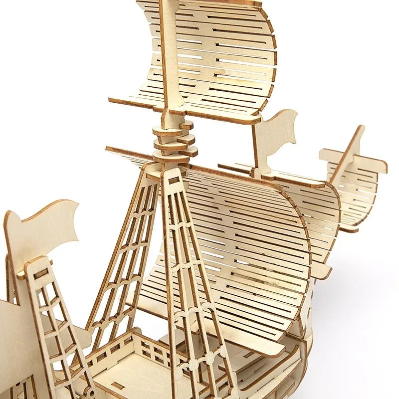 Wooden Sailing Ship Puzzle Kit