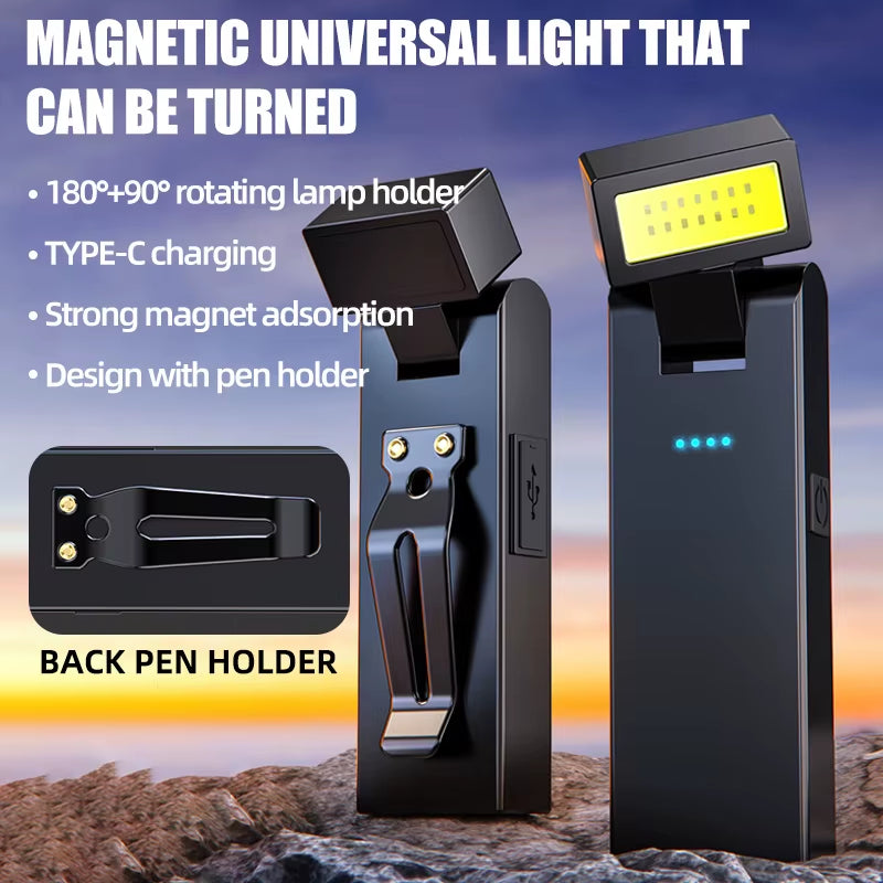Magnetic 180-Deg Swivel Flashlight