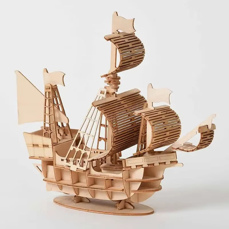 Wooden Sailing Ship Puzzle Kit