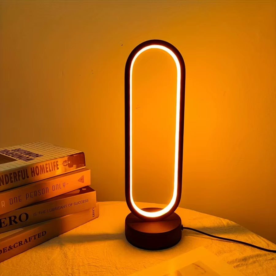 1Pc Usb-Powered LED Night Light-10 Levels Adjustable Brightness,3 Type Lighting Circular Desk Lamp for Bedroom,Living Room,Study