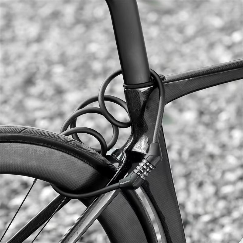 Bicycle Lock 4 Digit Code 120Cm Anti-Theft Lock Bike Security Steel Cable Cycling Bicycle Lock Bike Accessories