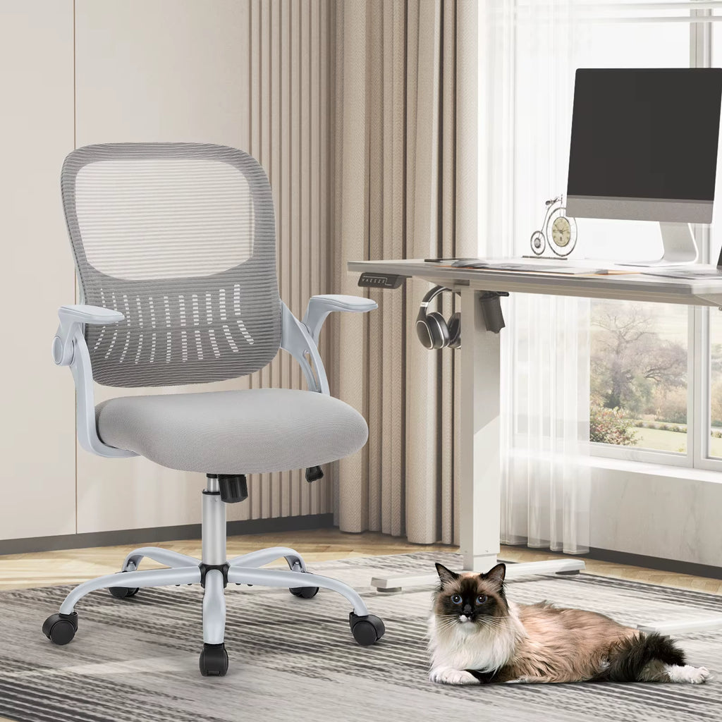 Ergonomic Mesh Backrest Office Desk Chair Adjustable Height Computer Rolling Work Swivel Gaming Chairs with Wheels for Home