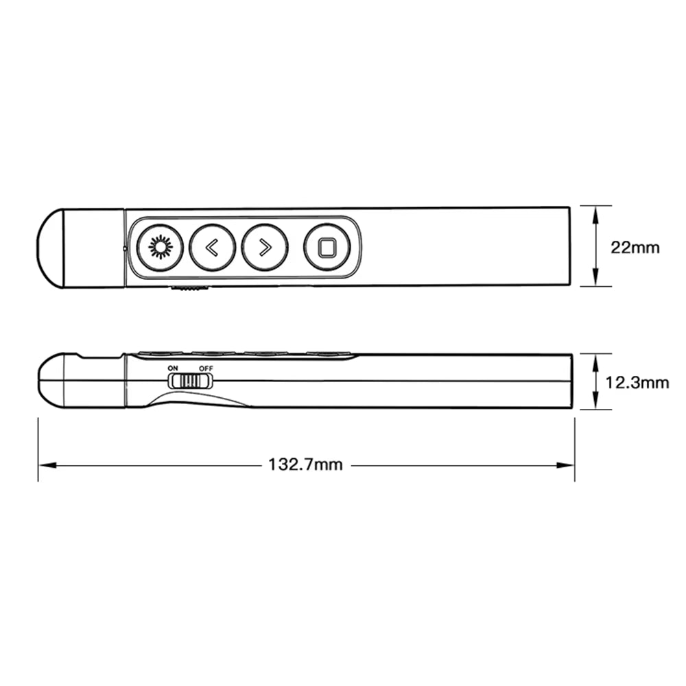 USB Connected Presentation Remote w. Laser Pointer