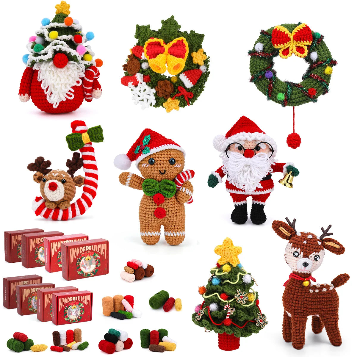 Christmas Themed Beginner Crochet Kit