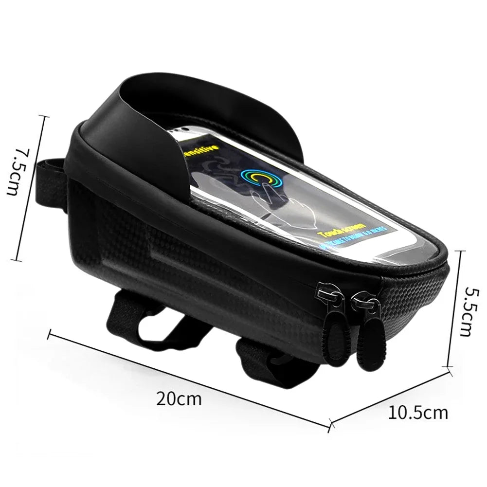 Frame Mounted Bike Bag w. Touch Sensitive Phone Pocket