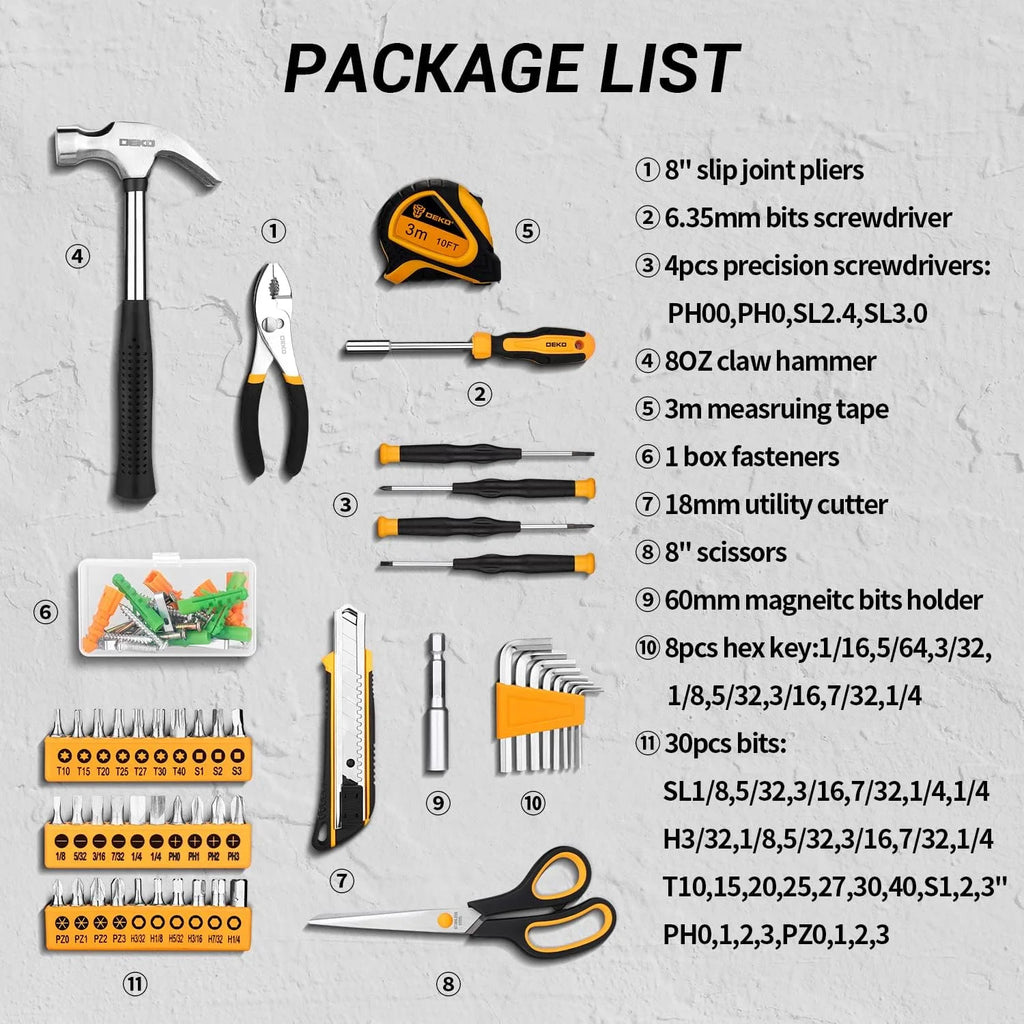 50 Piece Home Essentials Toolkit