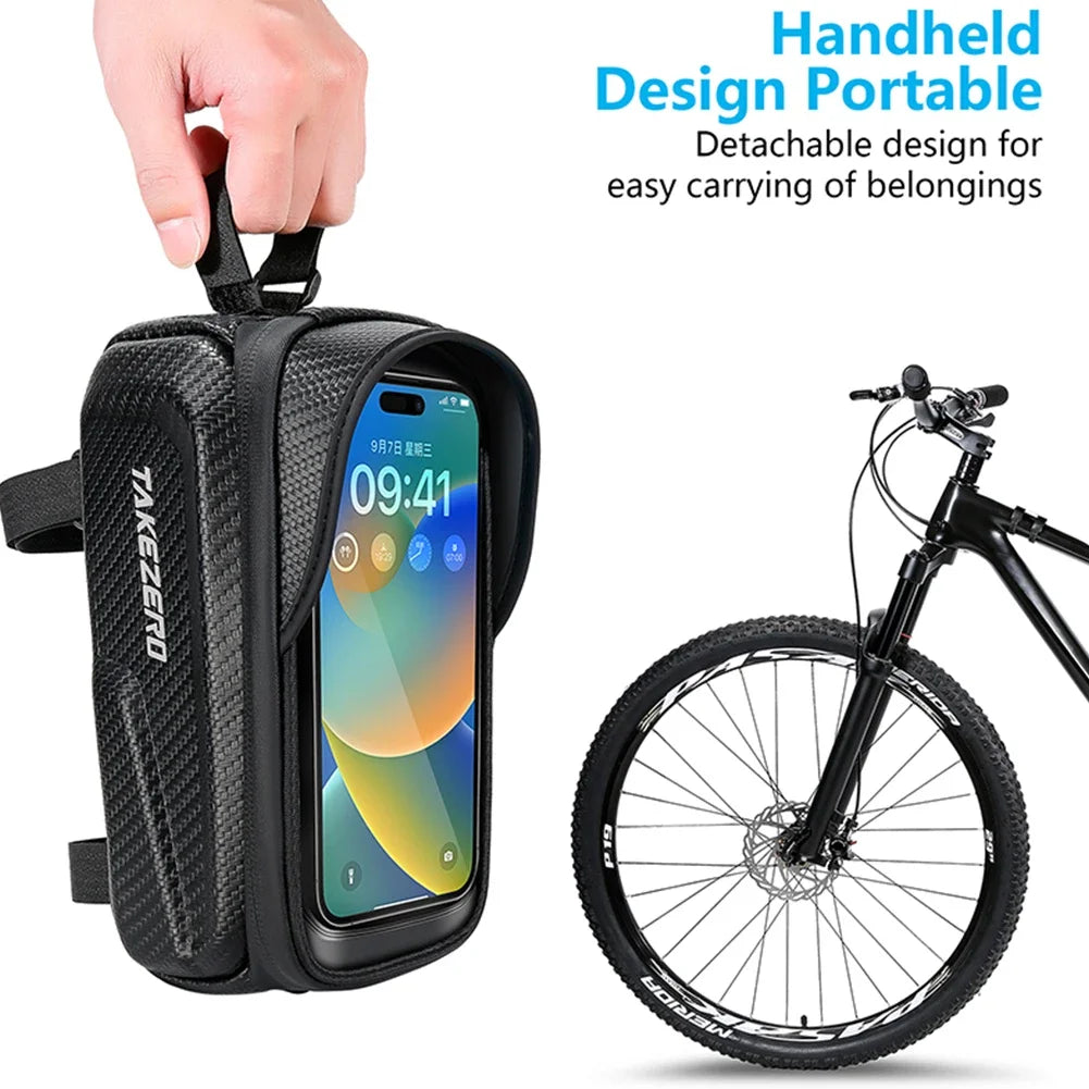 Frame Mounted Bike Bag w. Touch Sensitive Phone Pocket