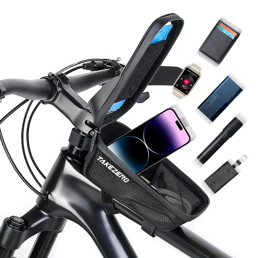 Frame Mounted Bike Bag w. Touch Sensitive Phone Pocket