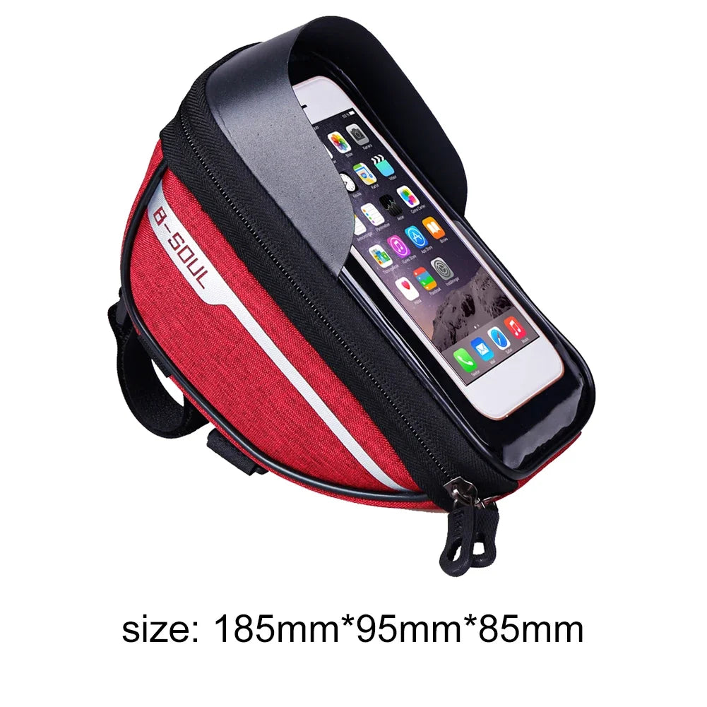 Frame Mounted Bike Bag w. Touch Sensitive Phone Pocket