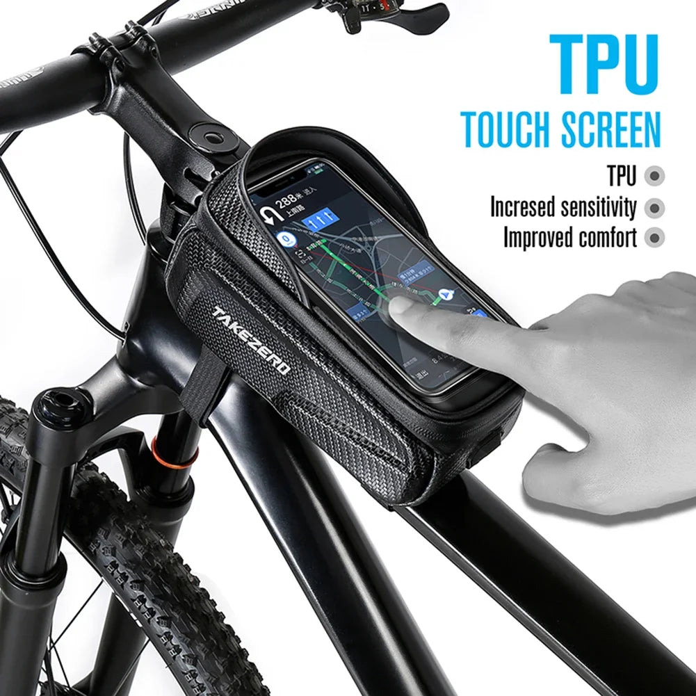 Frame Mounted Bike Bag w. Touch Sensitive Phone Pocket