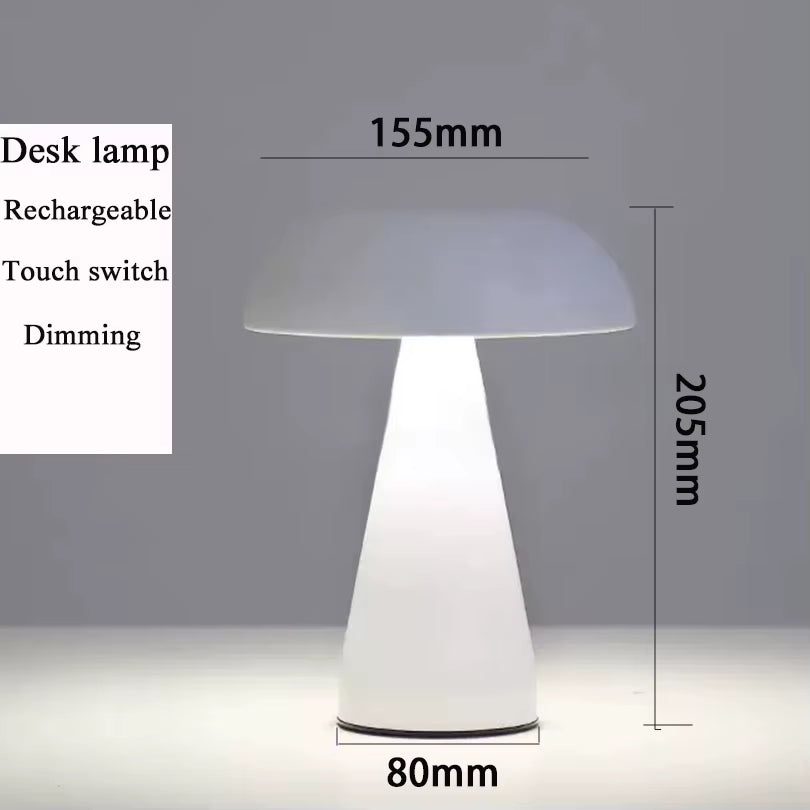Rechargeable Metal LED Mushroom Lamp
