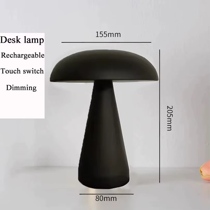 Rechargeable Metal LED Mushroom Lamp