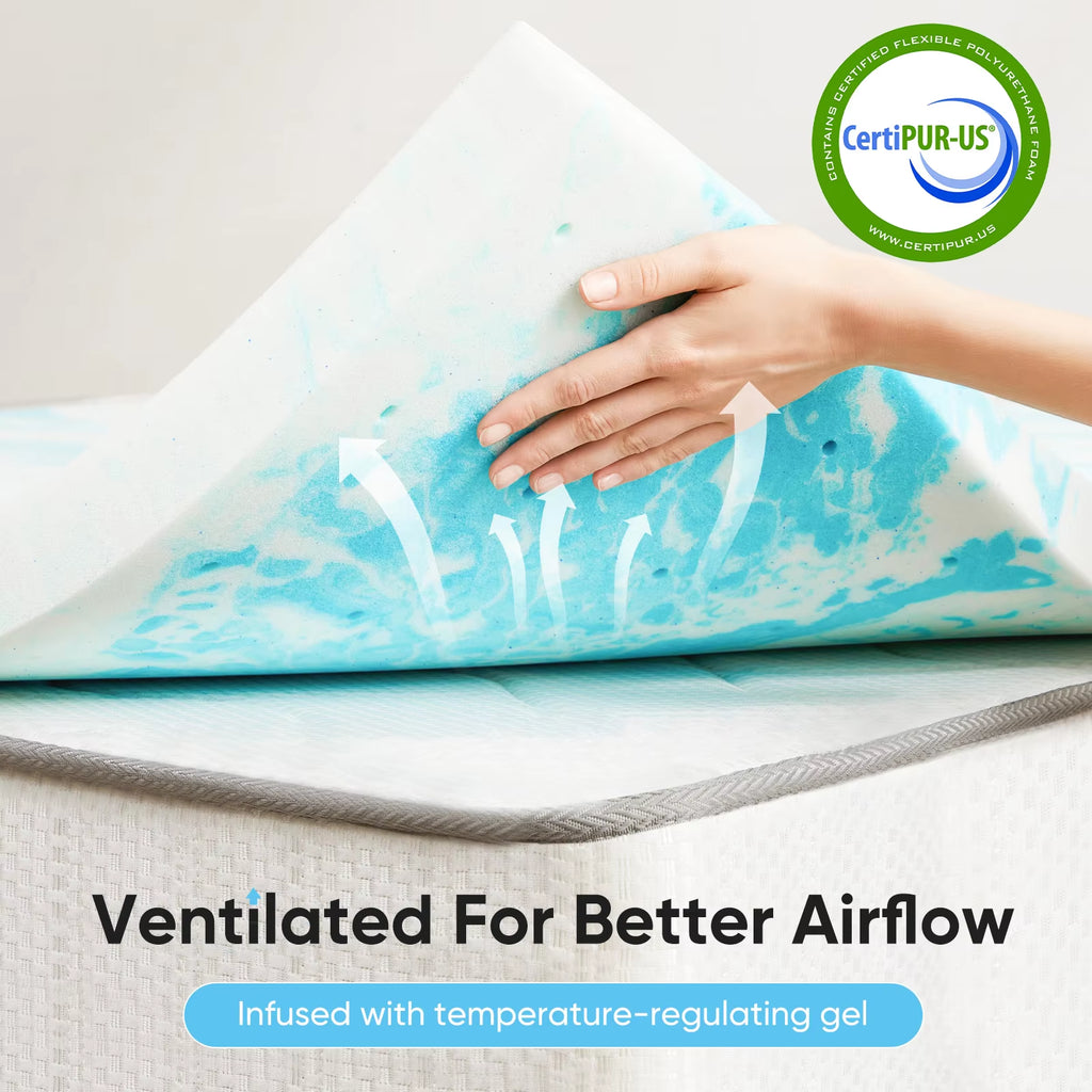 Memory Foam Gel Mattress Topper