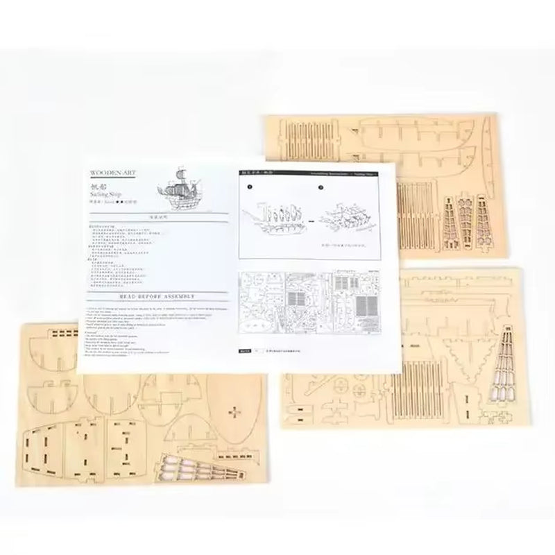 Wooden Sailing Ship Puzzle Kit