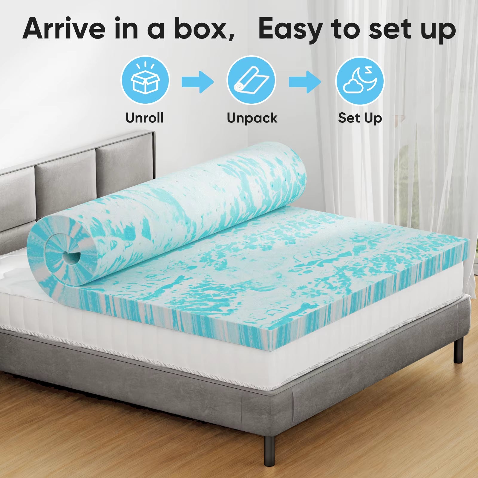 Memory Foam Gel Mattress Topper